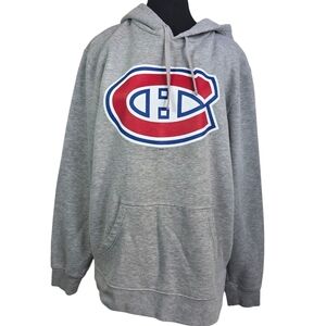 ⭐️Fanatics Gray Montreal Canadiens Sweatshirt Size L  DOES have Some Wesr